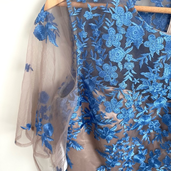 Brand New JS Collections Floral Embroidered Evening Gown - Picture 3 of 10